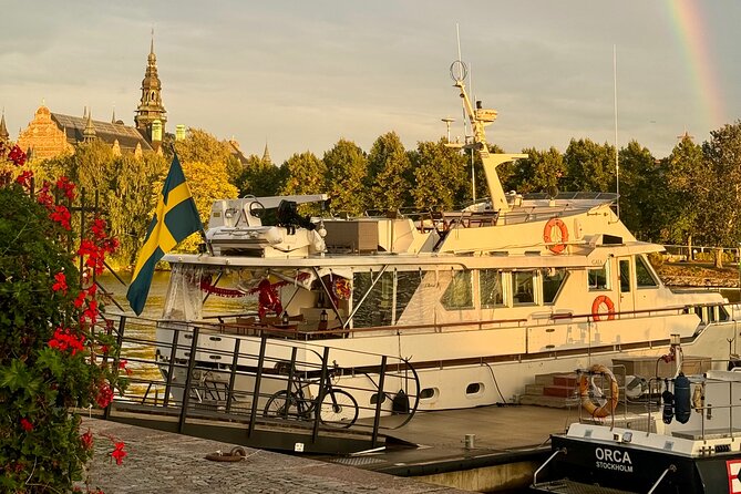 Exclusive Yacht Tour of Stockholm: sunset, dinner, lunch, cruise - Getting Onboard at M/Y Gaia: the Klarvik Rederi Pier