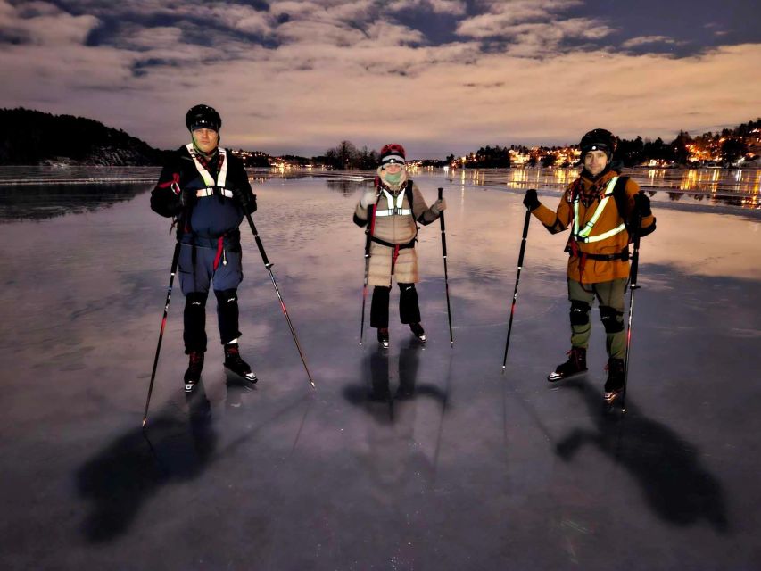 Stockholm: Ice Skating in the Moonlight with Hot Chocolate - Night skating on a frozen lake: city-light views from a new angle